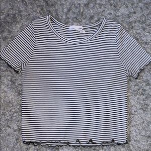 black and white striped t-shirt